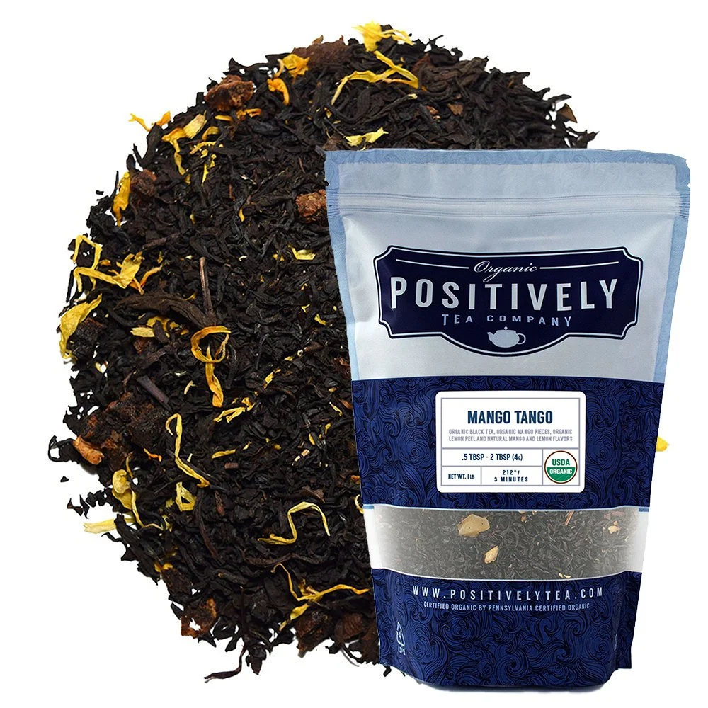 Positively Tea's Organic Mango Tango Black Tea, Loose Leaf, 1 Pound Bag