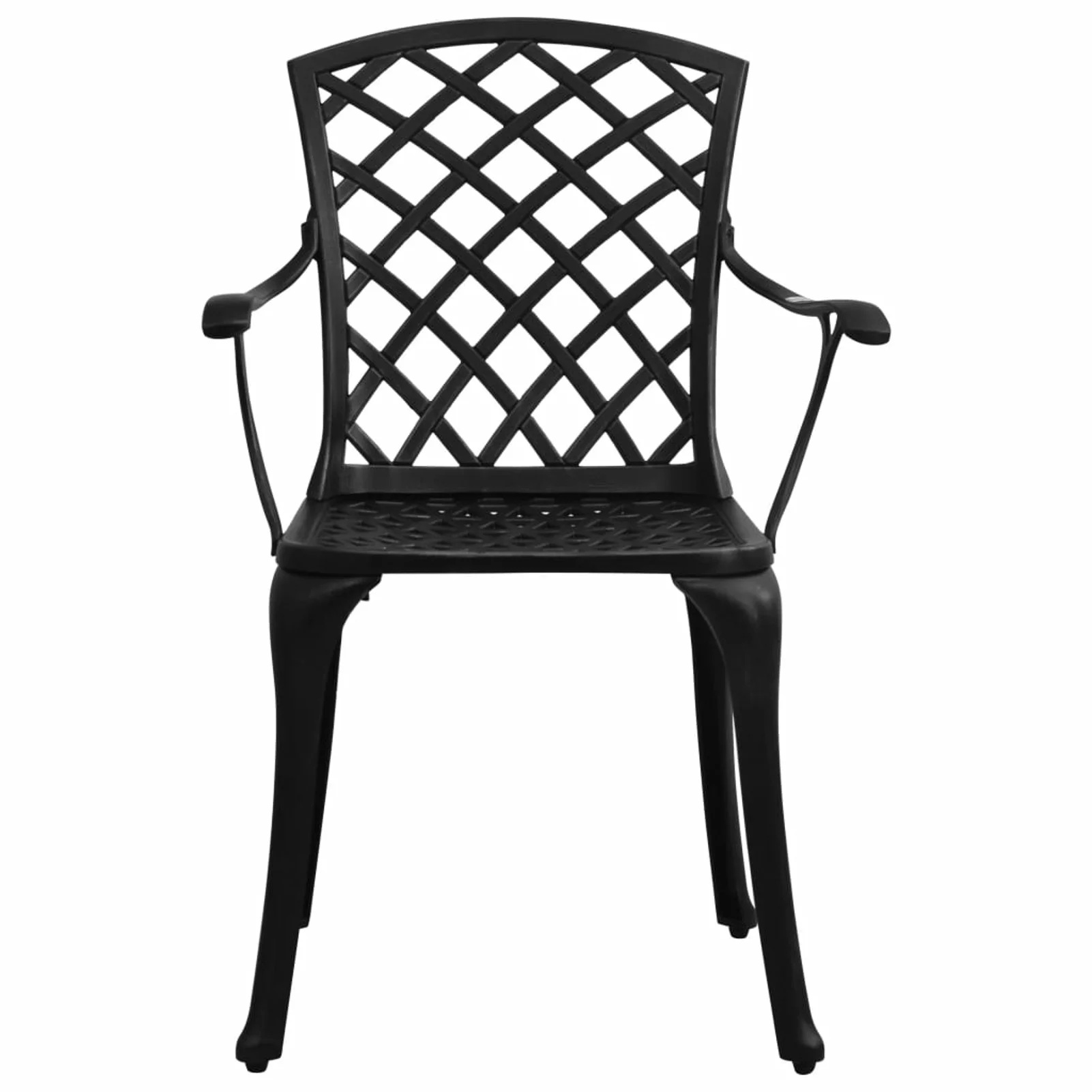 Tomshoo Patio Chairs 4 pcs Cast Aluminum Black
