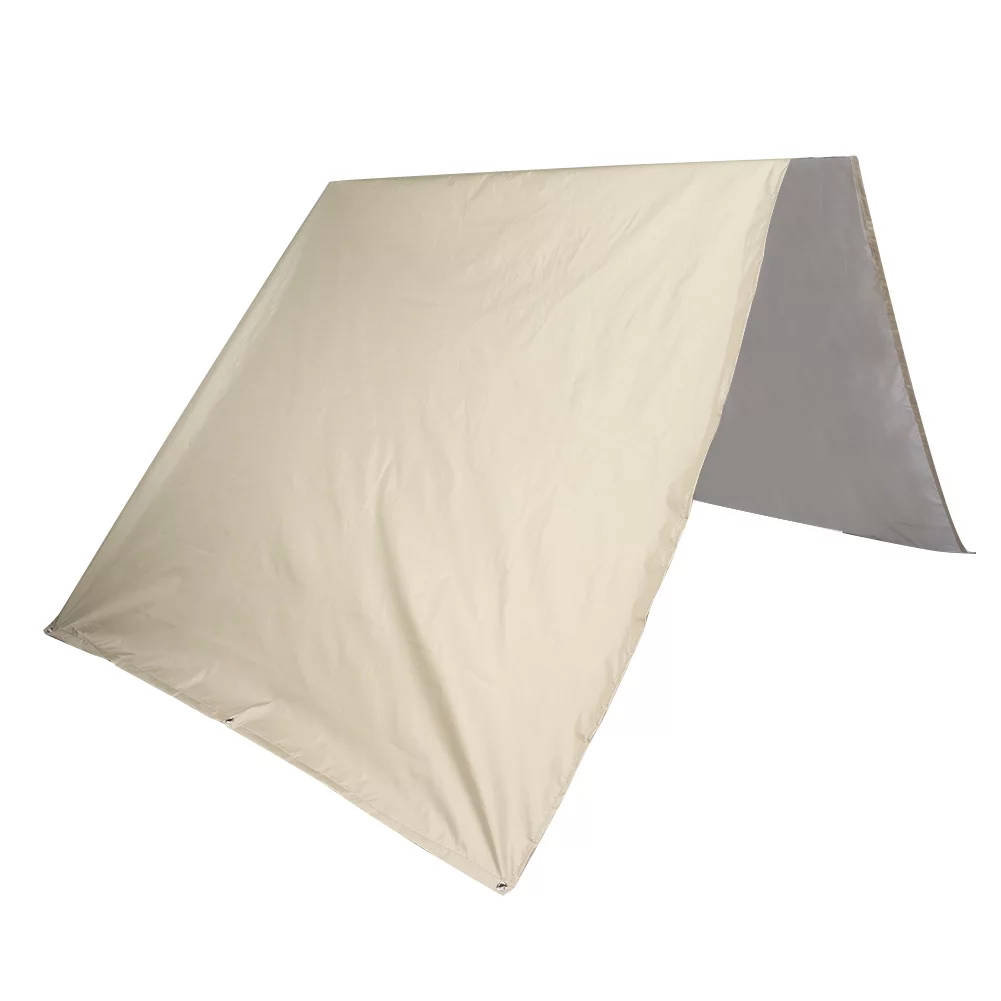 Viccilley Roof Canopy Outdoor Swing Cover Kids Playground Roof Canopy Patio Swing Cover 190T Polyester Taffeta Waterproof Cover Replacement Tarp Sunshade for Garden Patio(Beige)