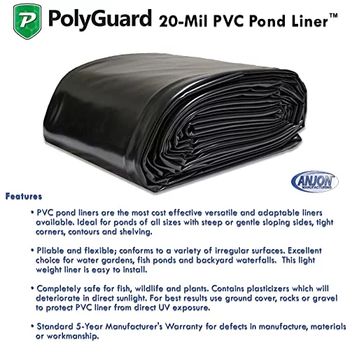 PVC 10 Ft. X 12 Ft. - 20-Mil Pond Liner