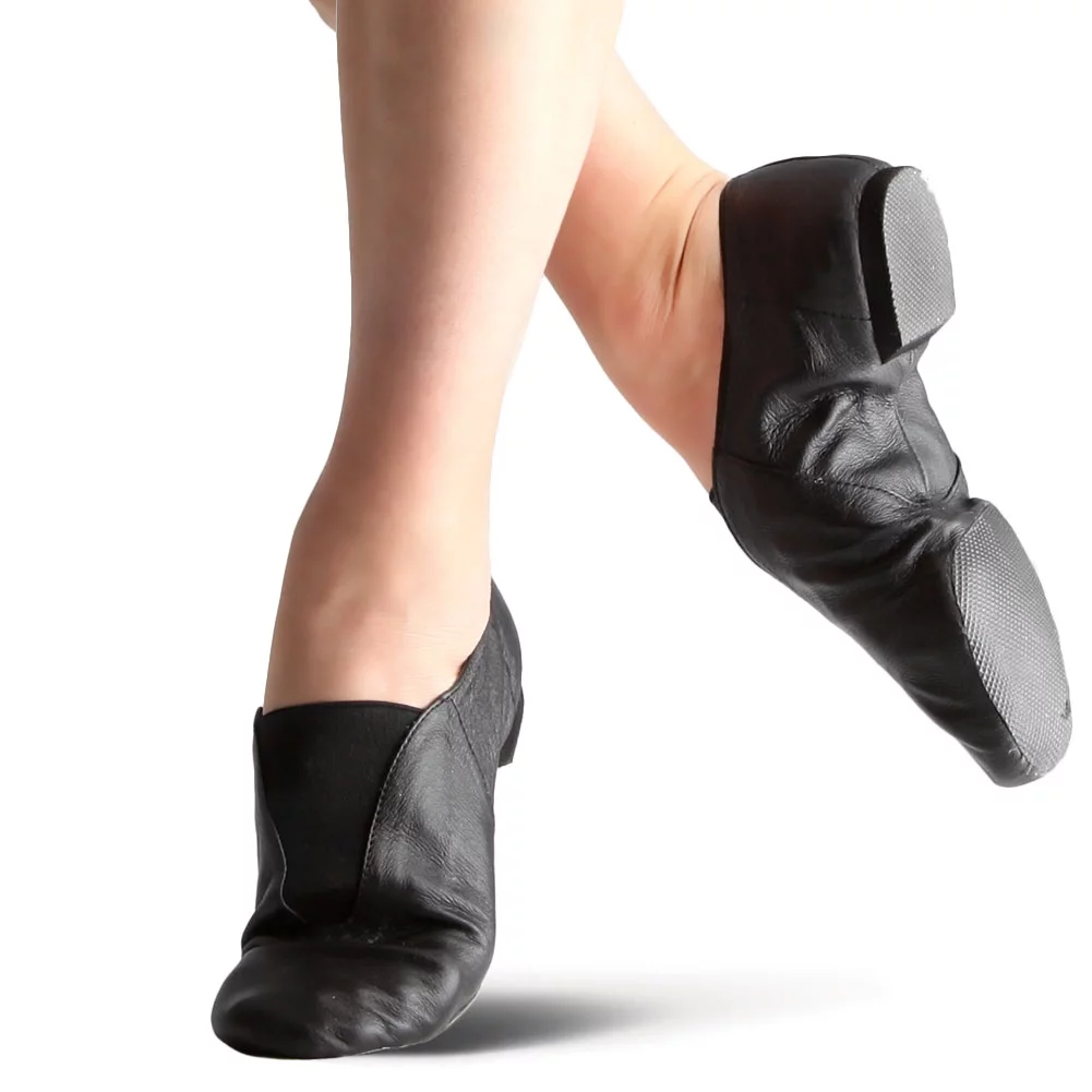 Slip On Jazz Shoe Leather and Elastic Dance Jazz Shoe for Girls and Boy Youth Children