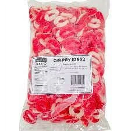 RDALE Bulk Cherry Rings - 5 Pounds, Bright Colors, Perfect for New Year & Birthday Occasions