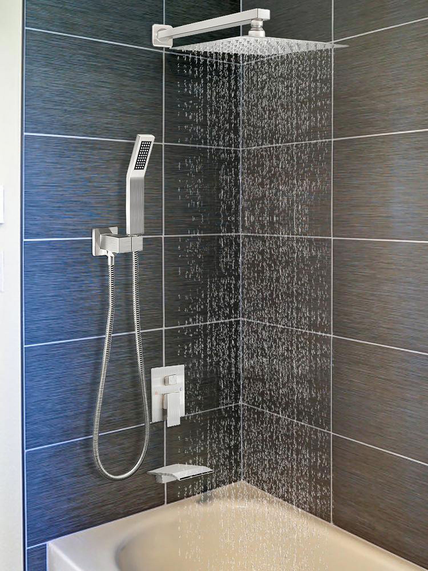 Flroha Shower Head and Handle Set | Shower Valve Kit Shower Set | Shower Fixtures, Faucet Shower Anti-Leak, Handheld Shower Combo, Shower Hardware Set with Extension Arm & Hose