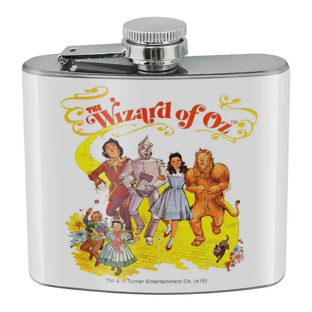 The Wizard of Oz Yellow Brick Road Stainless Steel 5oz Hip Drink Kidney Flask