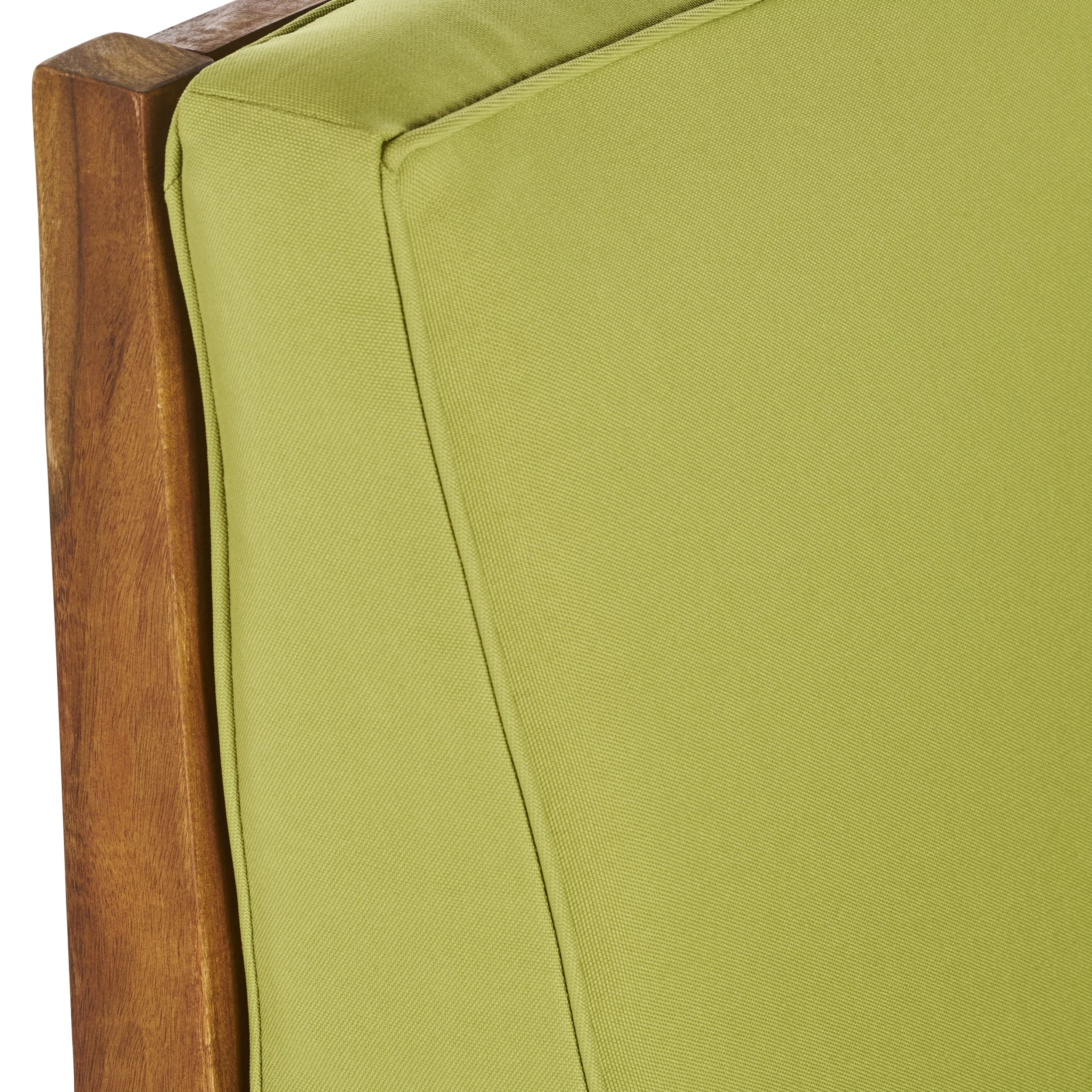 Noble House Amelia Farmhouse 5 Piece Chat Set with Cushions, Teak, Green