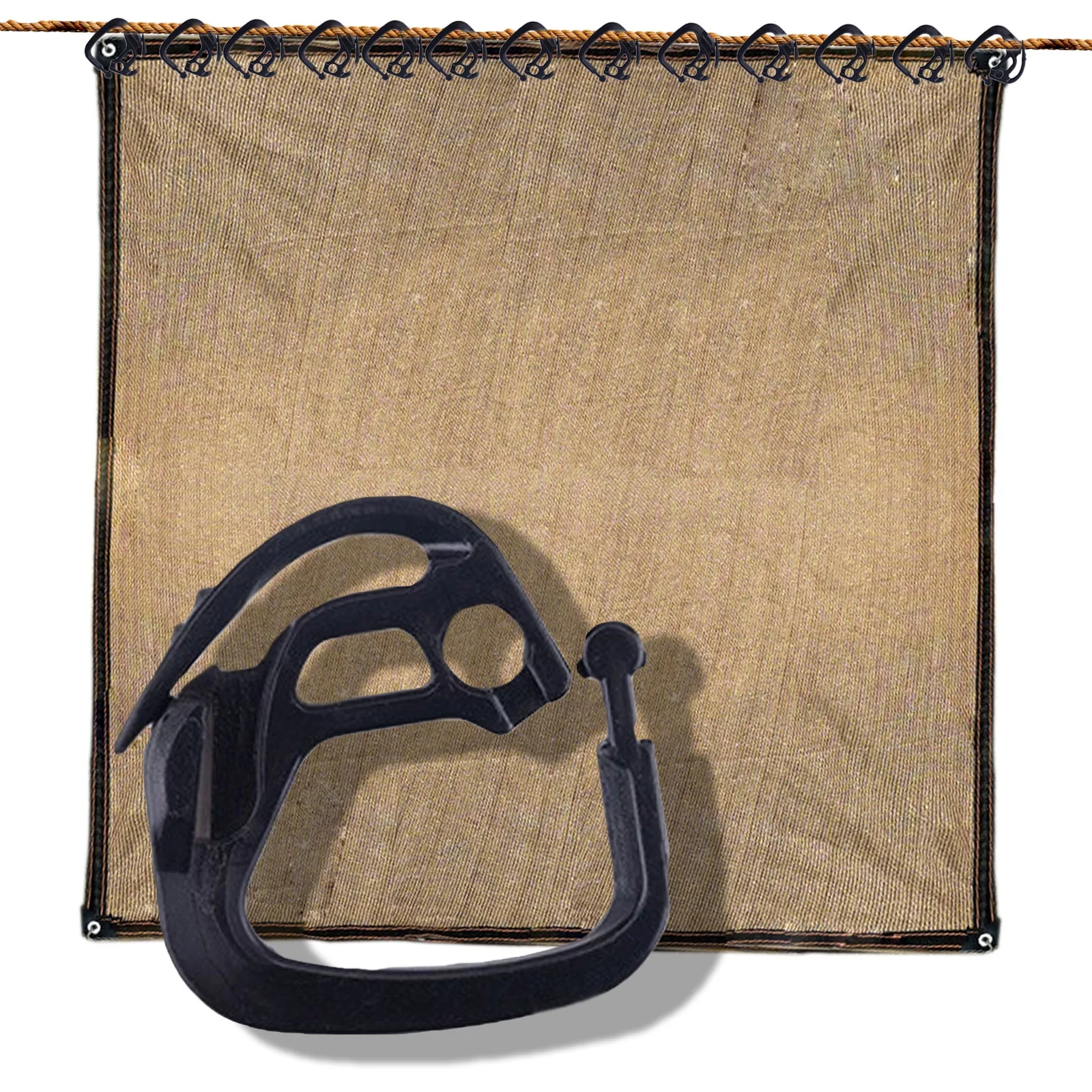 Summer Savings Clearance! Shldybc Outdoor Shade Net Hook, Stretchable DIY Shade Net Hook, Black Alloy Plastic Shade Net Hook, Greenhouse DIY Stretchable Shade Net Hook（50pc）, Shade Sails Hardware Kit
