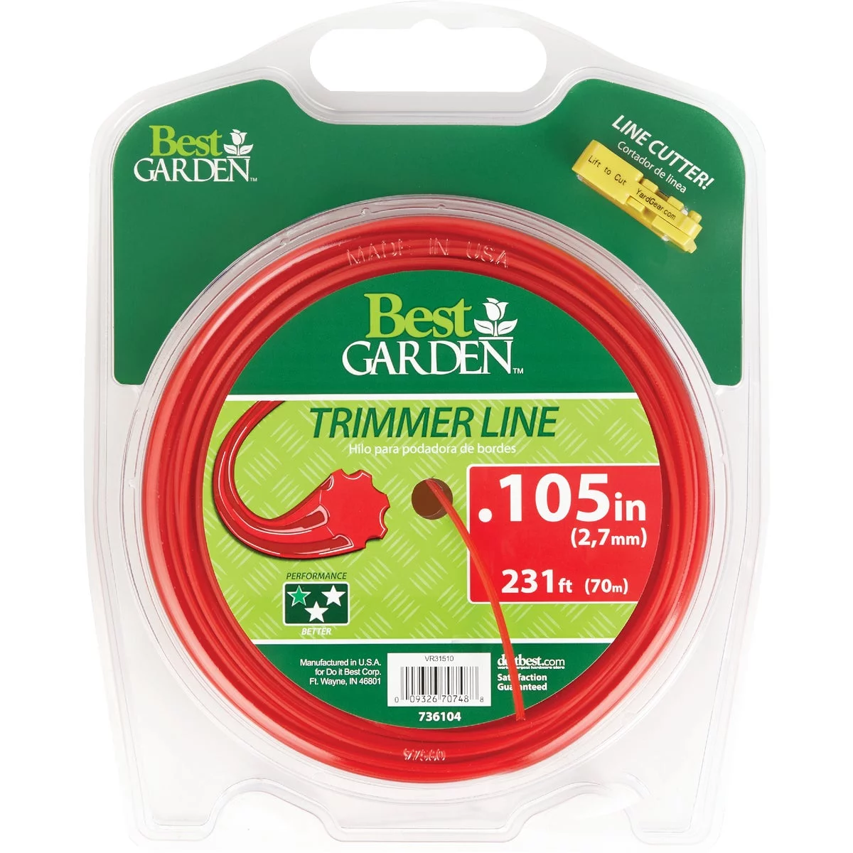 Best Garden 0.105 In. x 231 Ft. 7-Point Trimmer Line 16257