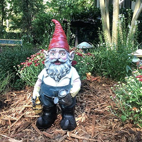 Gardener The Gnome Holding a Watering Can & Garden Tool Bag Home & Garden Figurine Statue 14