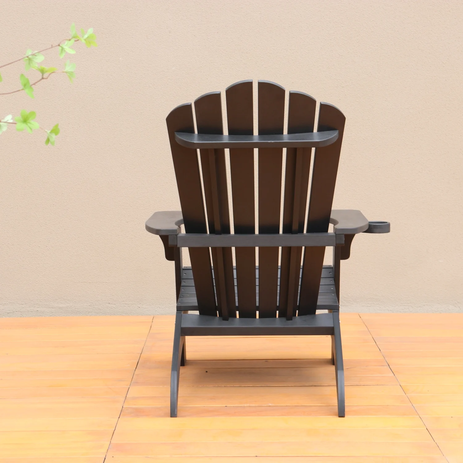 SQEWRED Polystyrene Adirondack Chair - Black