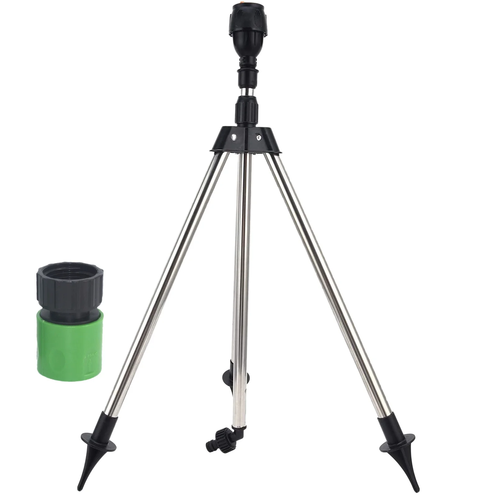 Rotating Tripod Sprinkler 360 Automatic Rotating Irrigation Watering Sprinklers Telescoping Tripod Sprinkler For Large Area Yard Garden Household Automatic Irriga Utility Tool