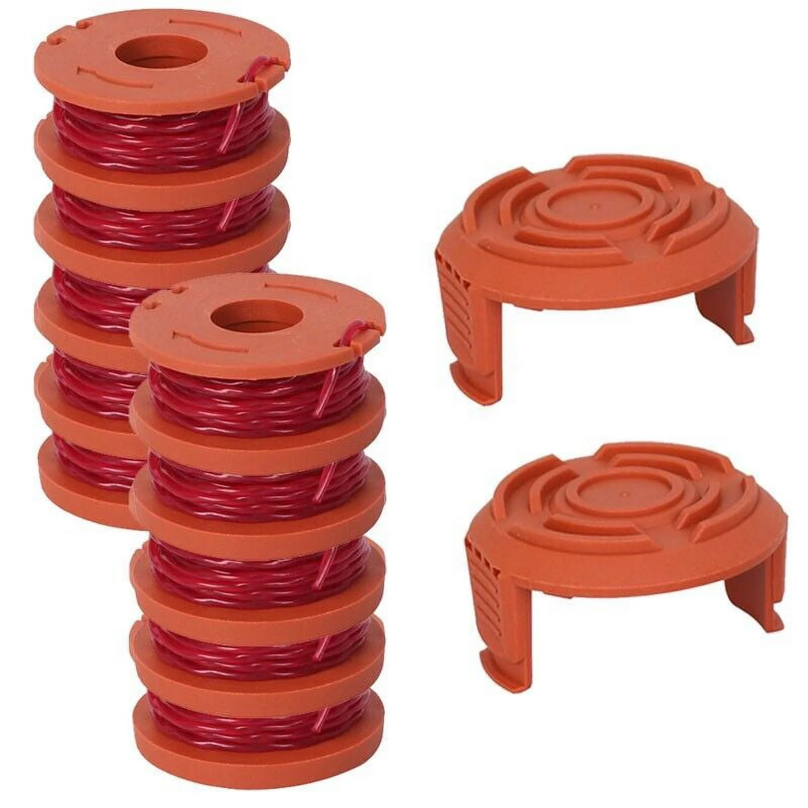 Cumbed For WORX/WA0004 Replacement Grass Trimmer Spool Line W/ Spool Cap Covers Kits