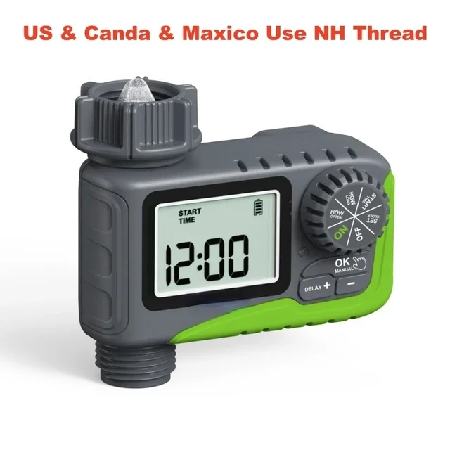 RAINPOINT Water Timer Programmable Sprinkler Timer  Garden Hose Outdoor Hose Timer with Rain Delay/Manual Watering System