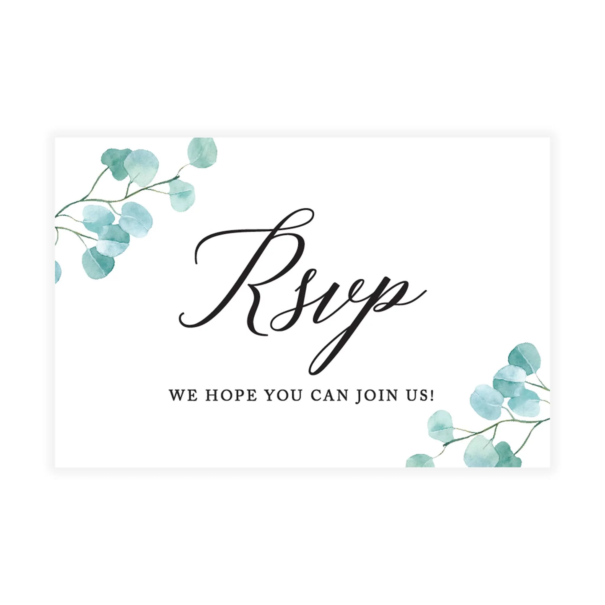 Koyal Wholesale 56-Pk RSVP Postcards for Wedding Silver Dollar Eucalyptus Cardstock Response Reply Cards, 