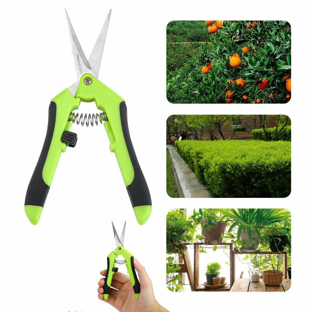 4-Pack Curved Blade Gardening Trimming Scissors Pruner Shear Plant Trimmers USA