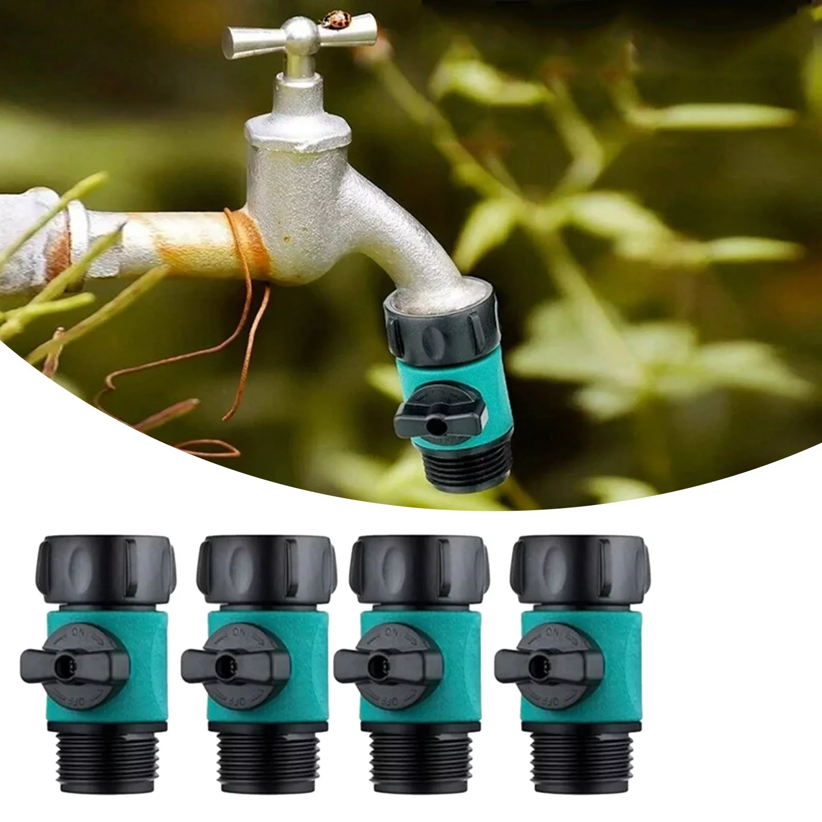 Faucet for Kitchen Sinks 4Pcs Garden Hose Connect Water Hose Turn Off Garden Hose Connector Water Hose Connector With Shutoff Set Fit For All Types Of Garden Hoses Standard Fathers