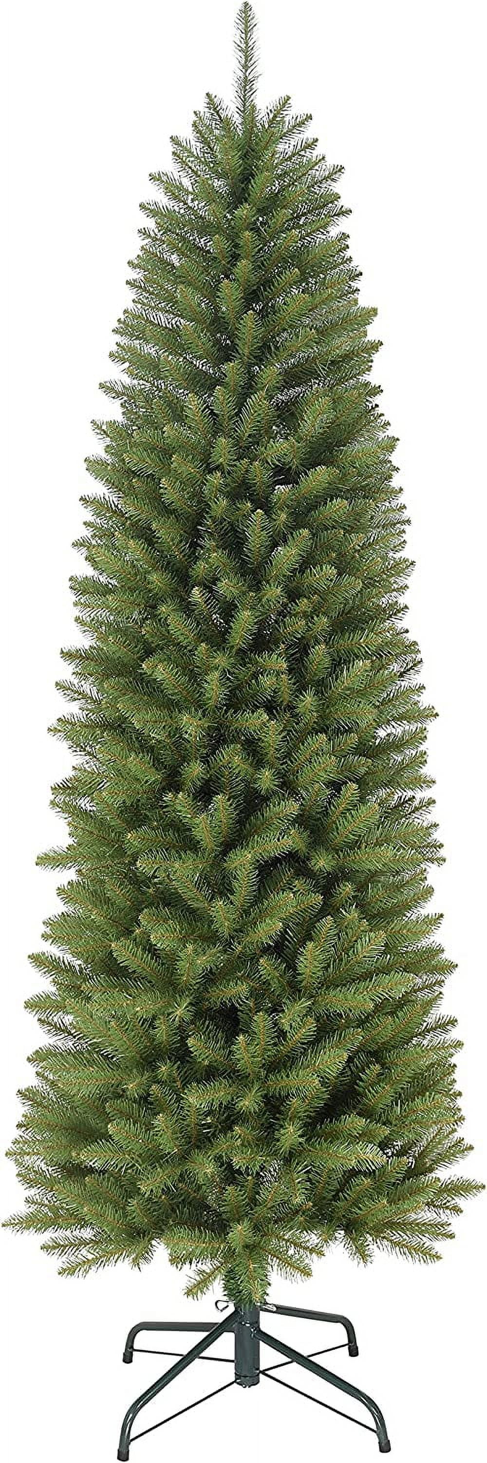 HYUN 6.5' Pencil Fraser Fir Artificial Christmas Tree with Stand, Green, (FFPT-65)