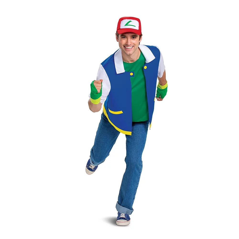 Disguise Ash Ketchum Classic Men's Halloween Fancy-Dress Costume for Adult