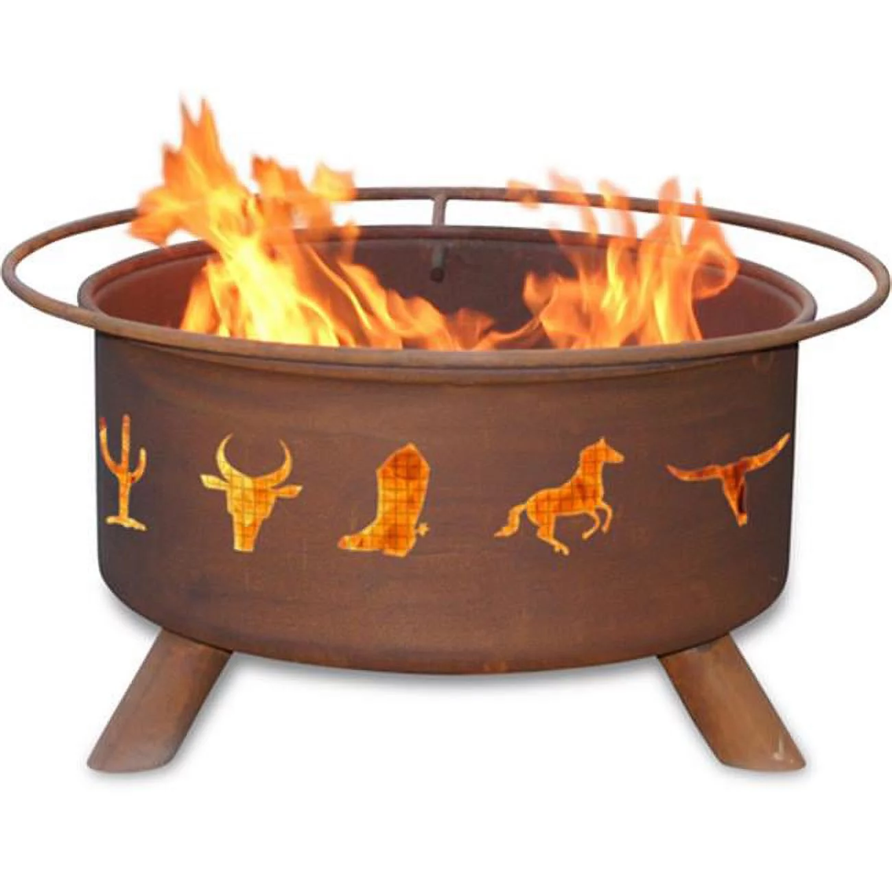 Western Cowboy Steel Fire Pit by Patina Products