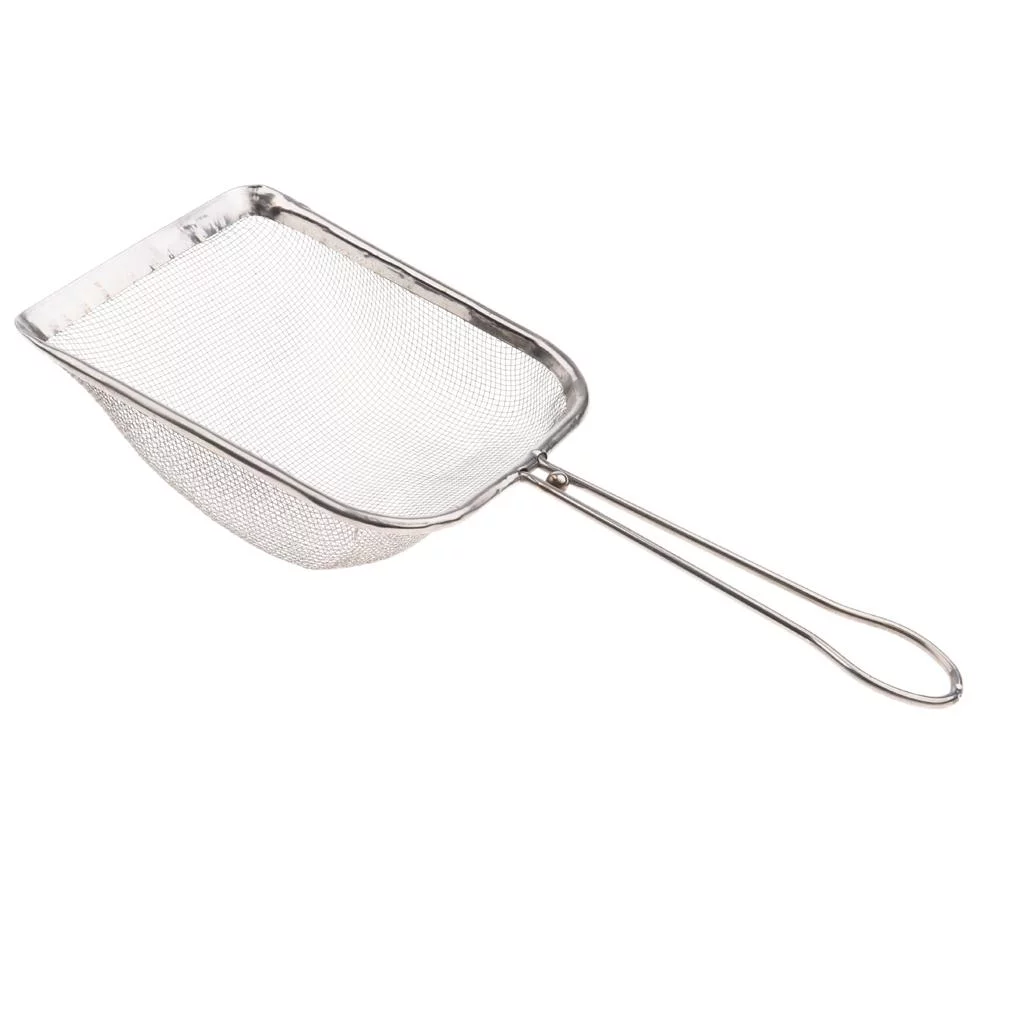 Reptile Shovel Metal Steel Sieve Residue Litter Scooper Turtle Stool Stainless Cleaning Tools
