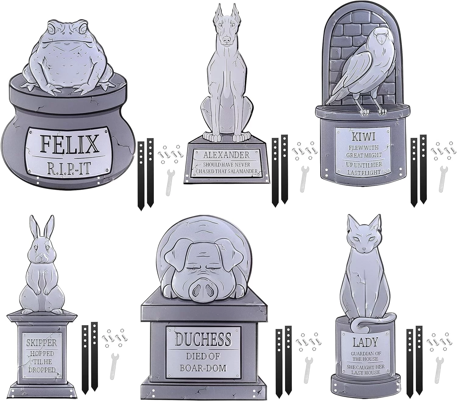 3D Metal Tombstone -(6 Designs) (Large 17