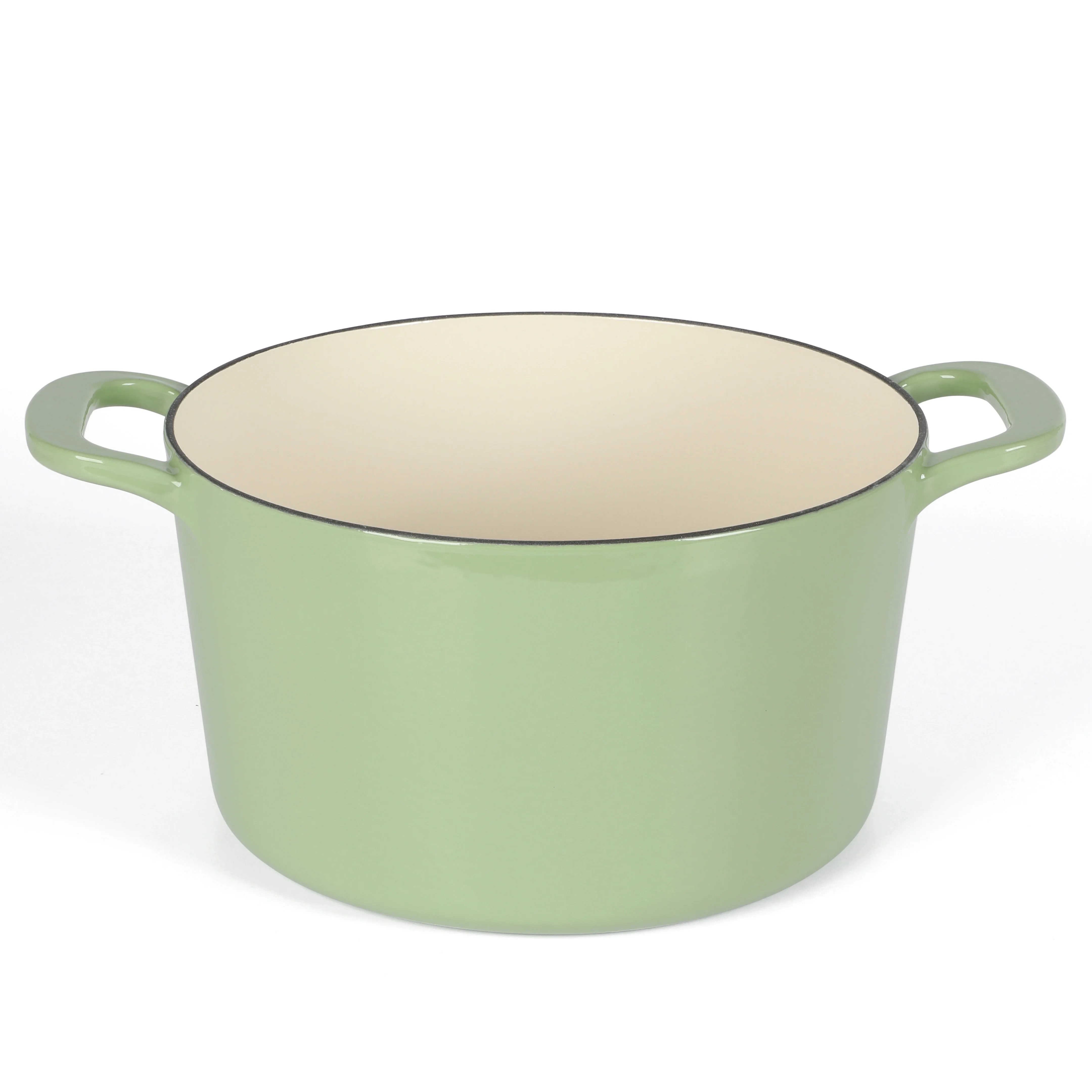 Martha Stewart Everyday Eastwick 7-Quart Sage Enamel Cast Iron Dutch Oven