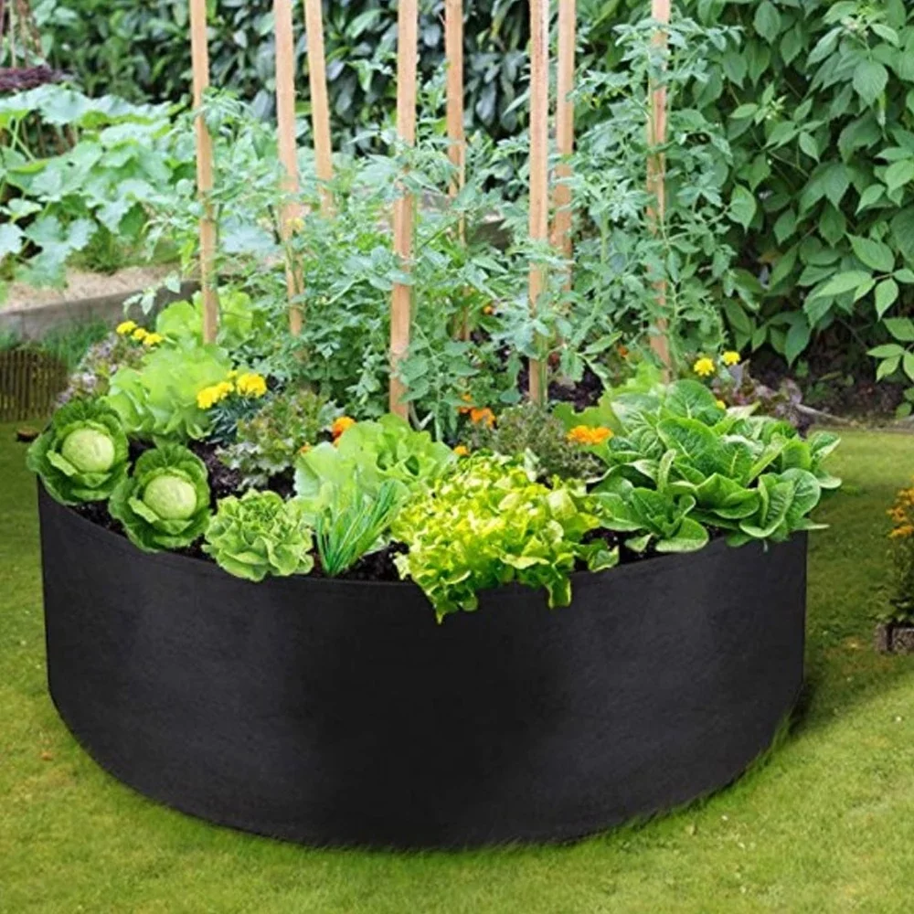 ZOELNIC 1PCS Round Garden Plant Raised Bed Elevated Vegetable Growing Bag, Round(15 gallon)