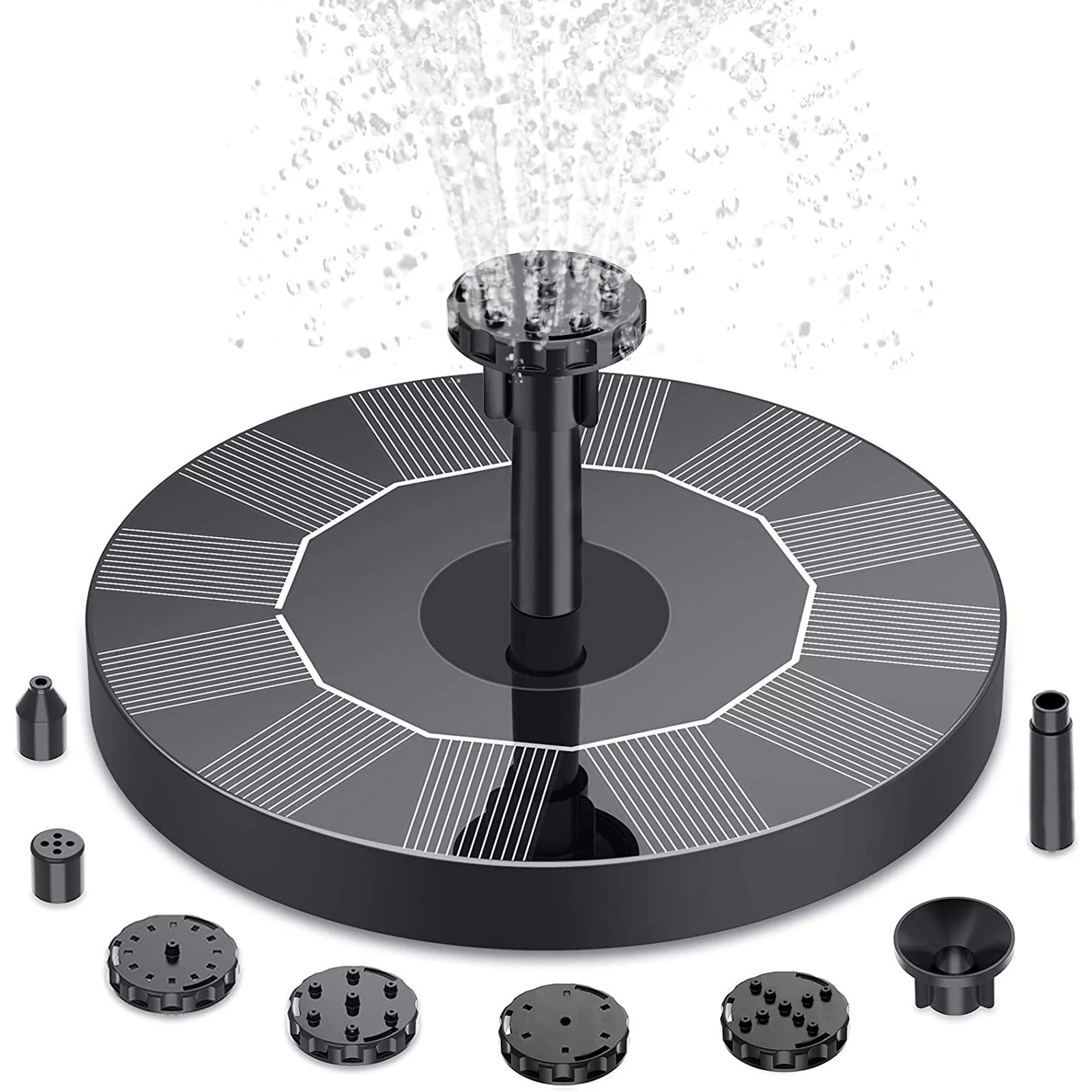 Outdoor Solar Powered Bird Bath Water 1PC Pump For Pool, Garden, Aquarium Outdoor Water Fun Trampoline Sprinkler for Kids Rolling Sprinkler Water Meter for Hose Sprinklers for Kids Big Sprinkler