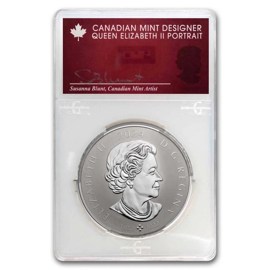 2024 RCM 1 Kilo Silver $250 Pulsating Maple Leaf Gem Proof FDI