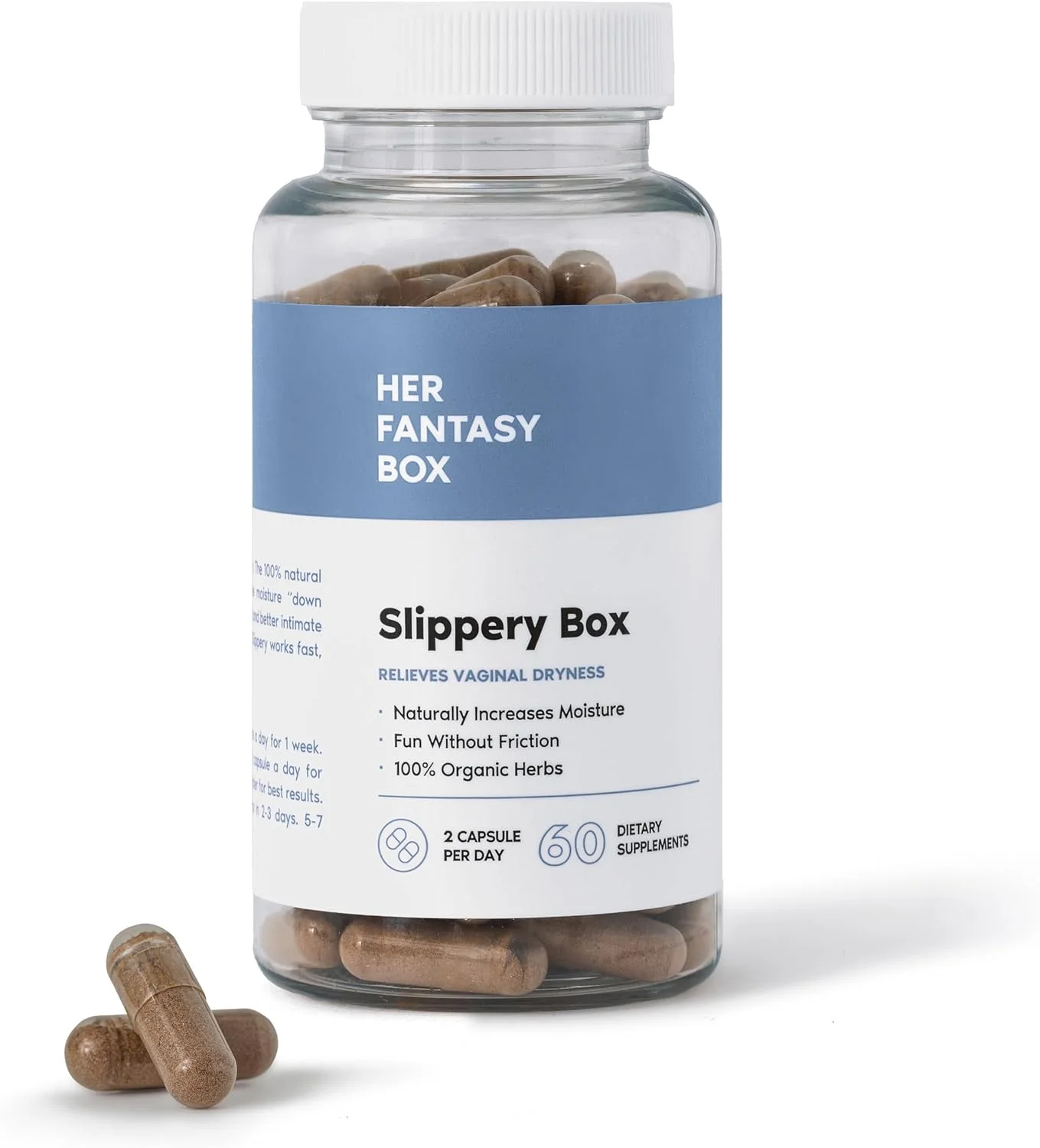 Her Fantasy Box Slippery Box Feminine Care for Vaginal Health | Feminine Care for Women, 60 Fast-Acting Capsules