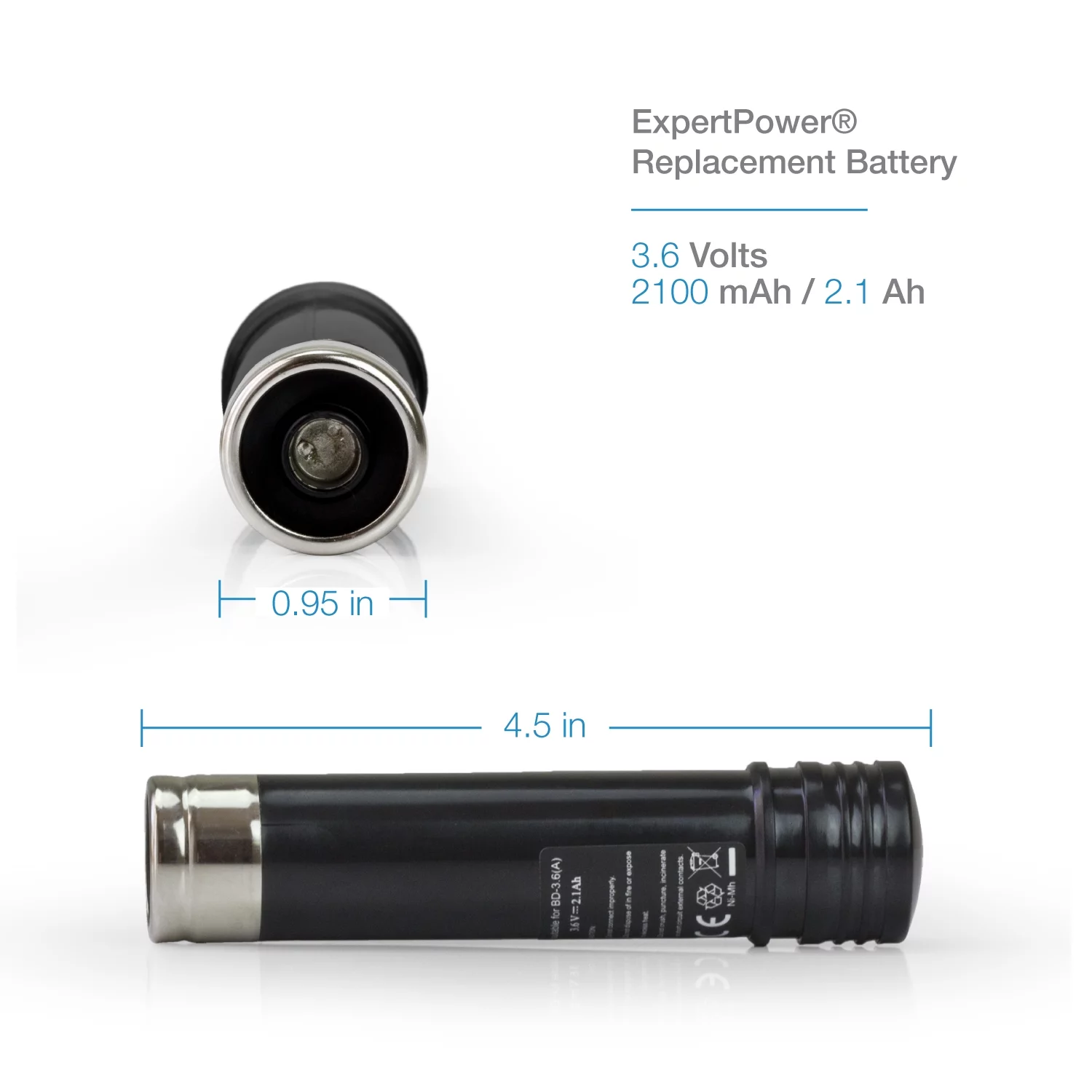 ExpertPower® 3.6v 2100mAh Ni MH  Battery for Black & Decker VP100 VP110 151995-03 383900-03 387854-00 Sears Craftsman 00911271000 11271 900.112710