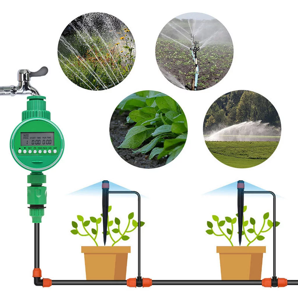 BNNG Sprinkler Timer Outdoor , Water Timer for Garden Hose Faucet Timer, Programmable Watering Irrigation Timer Garden Watering Timer Ball Valve Automatic Home Electronic Water Irrigation Time