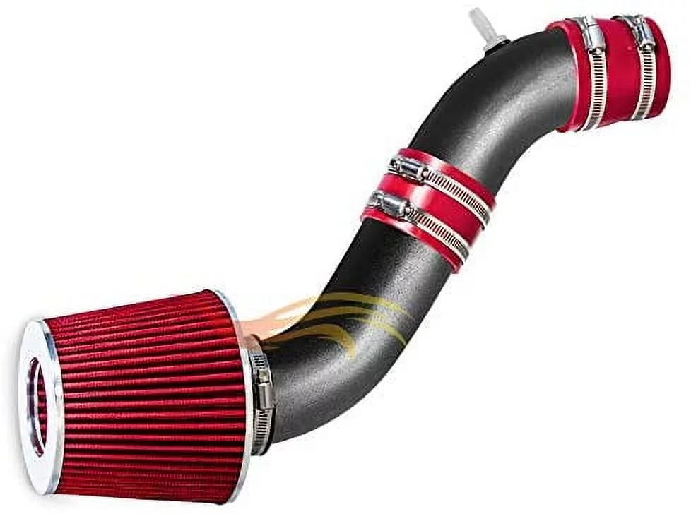 RW SERIES - MATTE BLACK PIPE RED - SHORT RAM INTAKE Compatible For 95-98 DODGE STRATUS/CHRYSLER CIRRUS/SEBRING JXI CONVERTIBLE V6