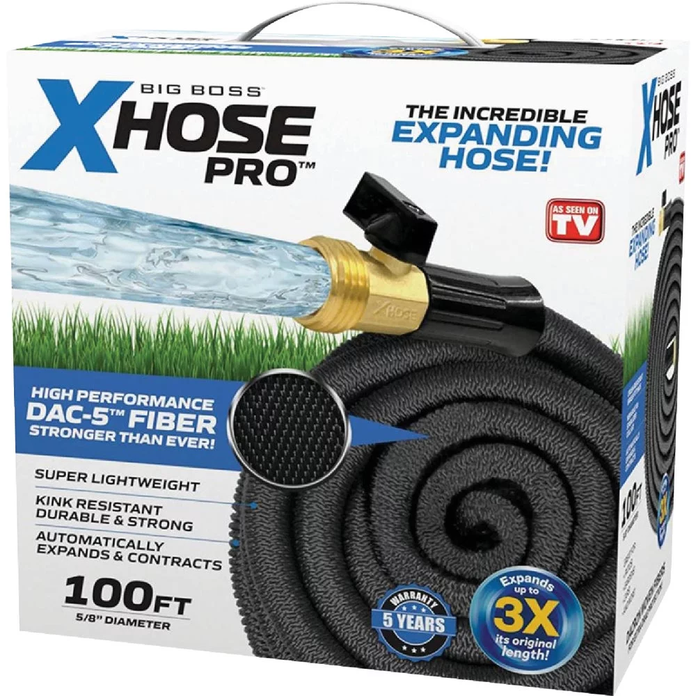 1 PK, Xhose 1258-Big Boss XHose Pro 5/8 In. Dia. X 100 Ft. L. Expandable Hose