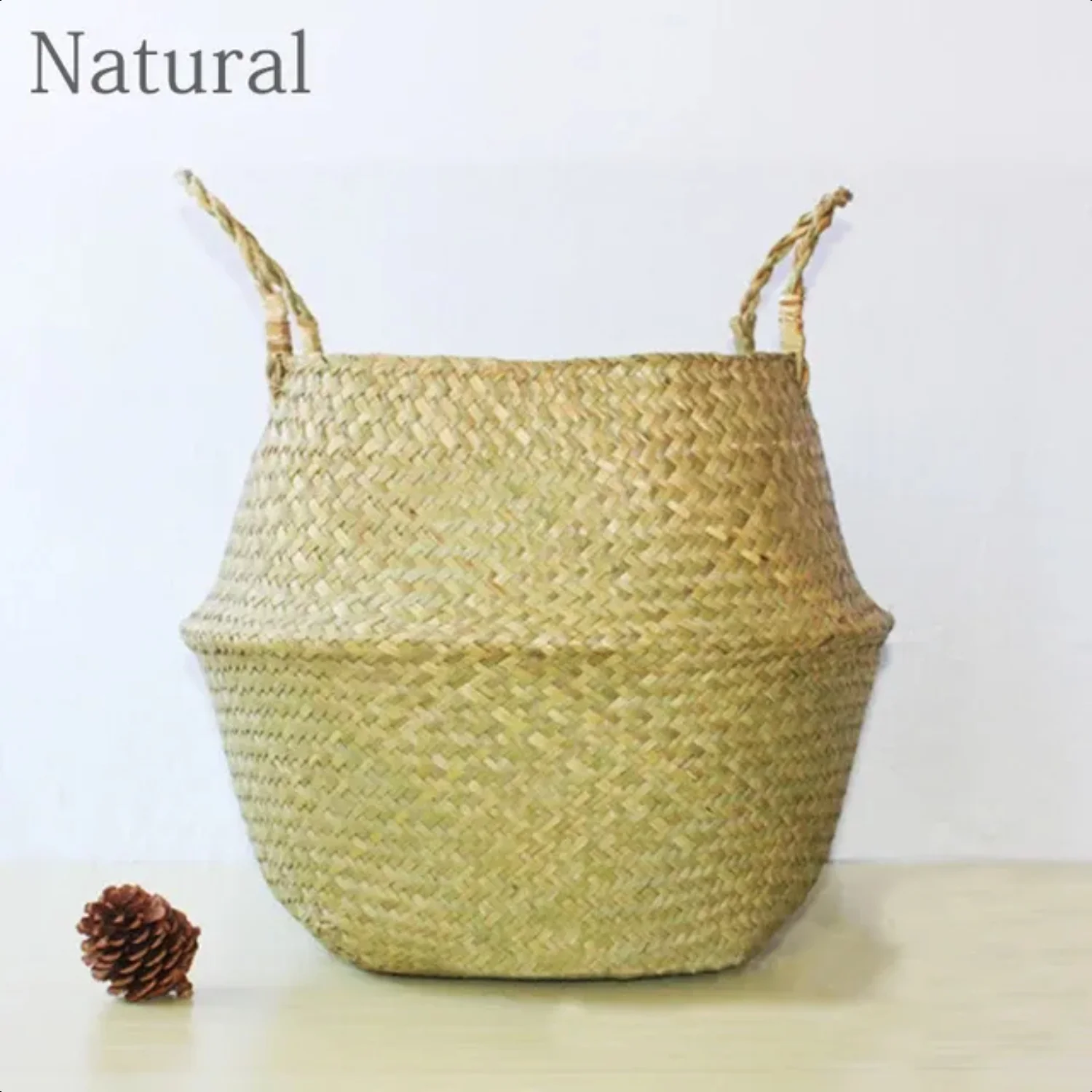 Beautiful Straw Weaving Flower Pot Basket Indoor Outdoor Planter Grass Plant Basket Plant Containers Eco-Friendly Dirty Basket