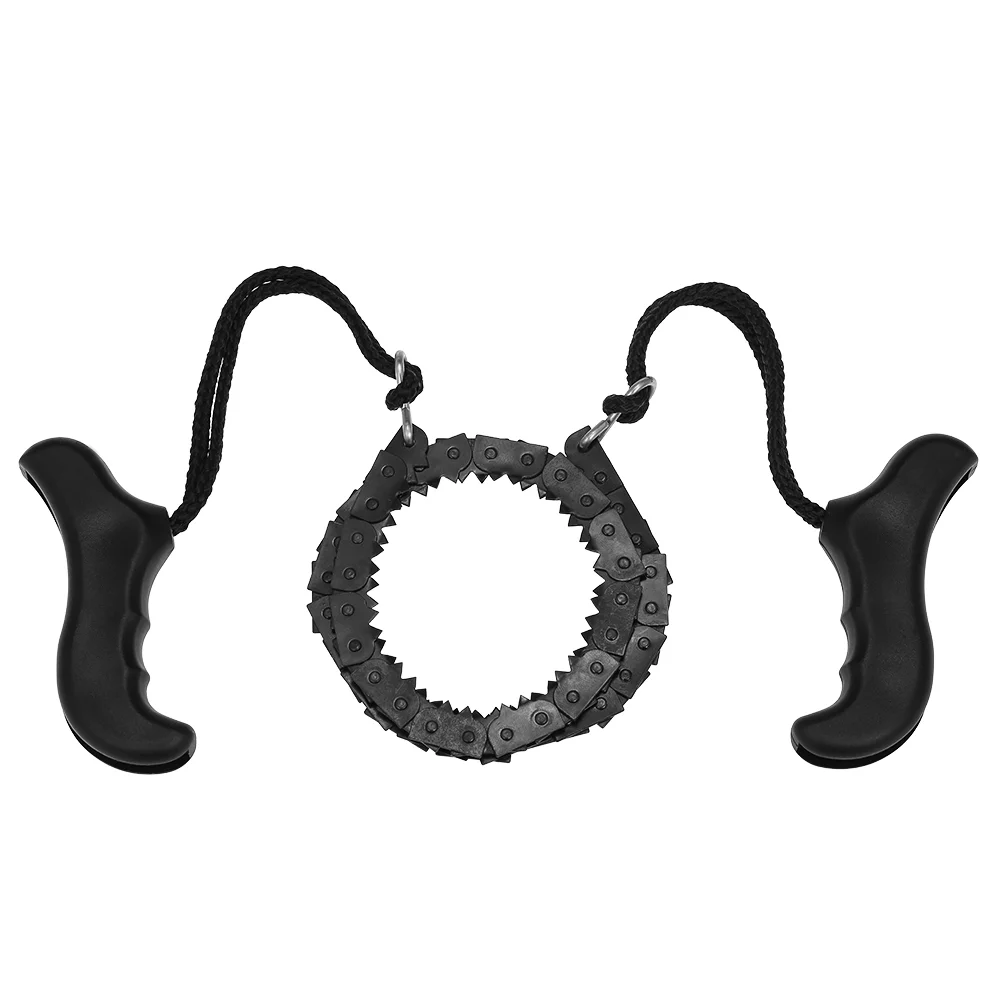 Folding Chain Saw Jagged Chainsaw Manual Steel Wire Saw Hand Camping Hiking Emergency Survival Tool