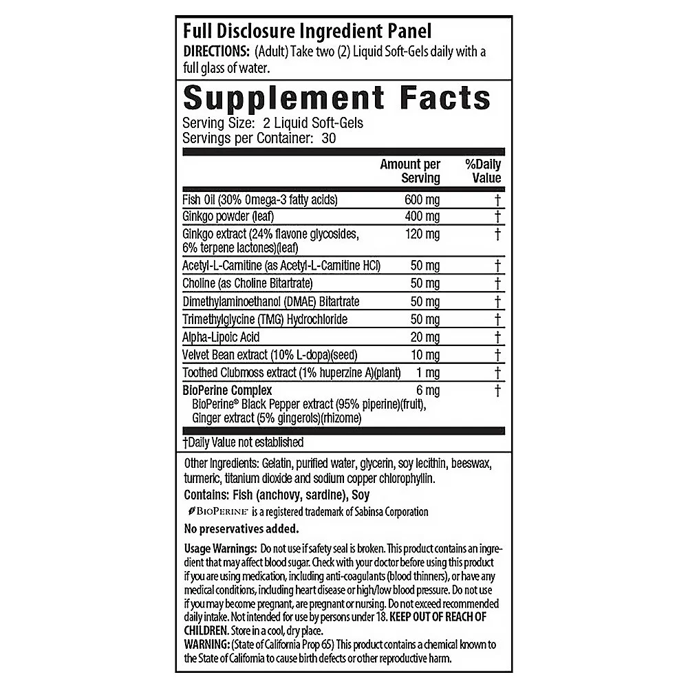Irwin Naturals Ginkgo Smart 60 Lgels