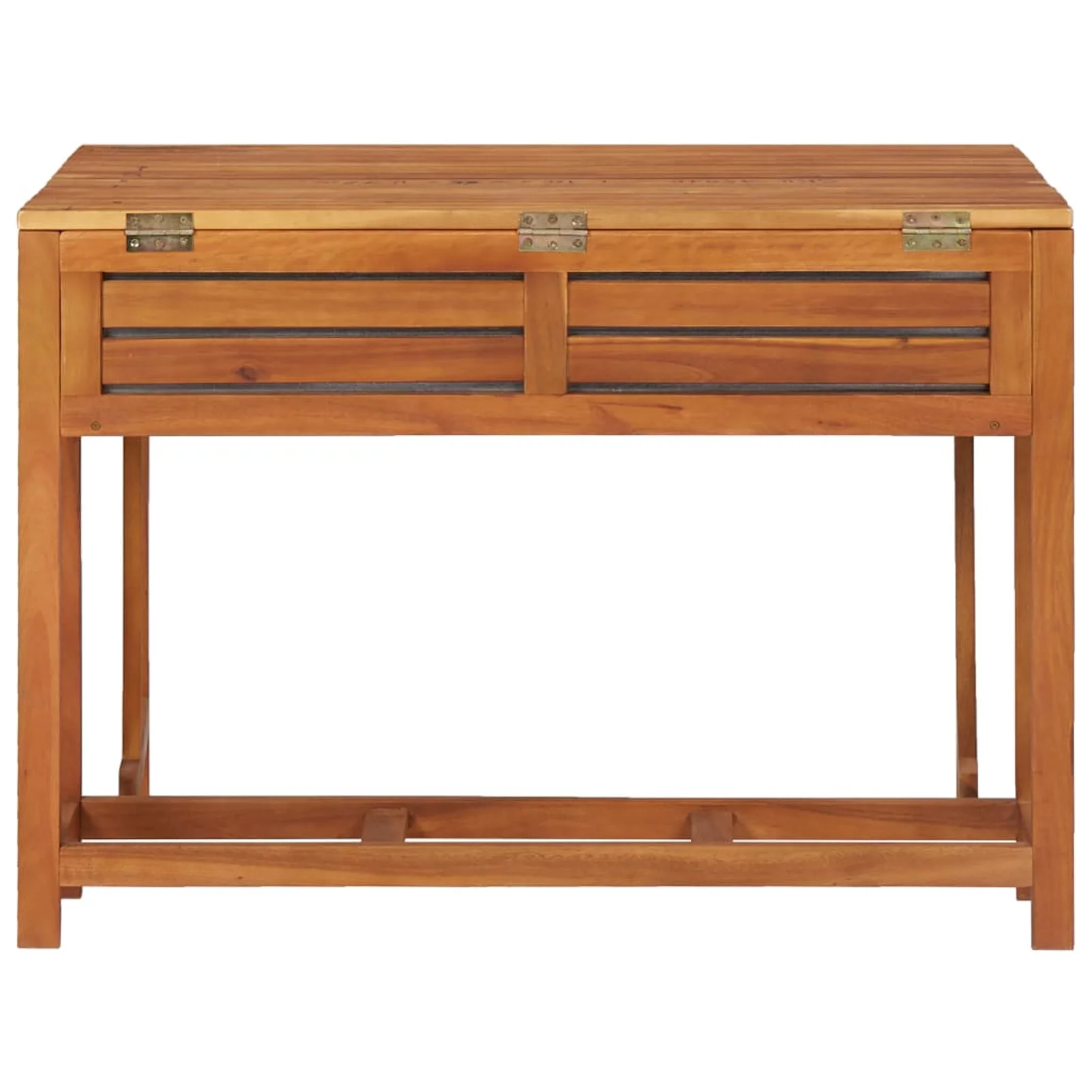 Andoer Balcony Planter Table with 2 Bistro Chairs Solid Acacia Wood