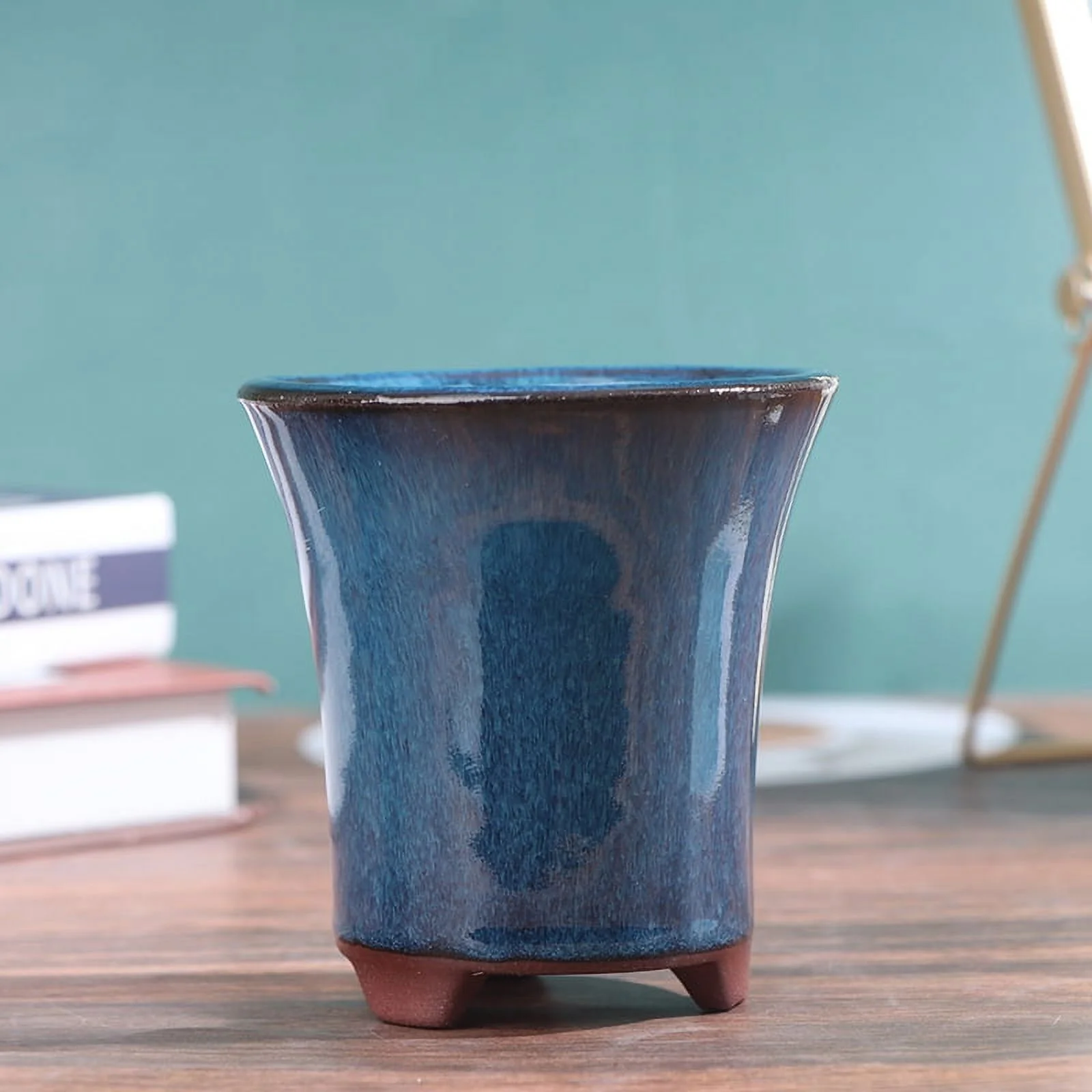 Chinese Style Bonsai Pots Breathable Stoneware Bonsai Pots With Holes Flowerpot