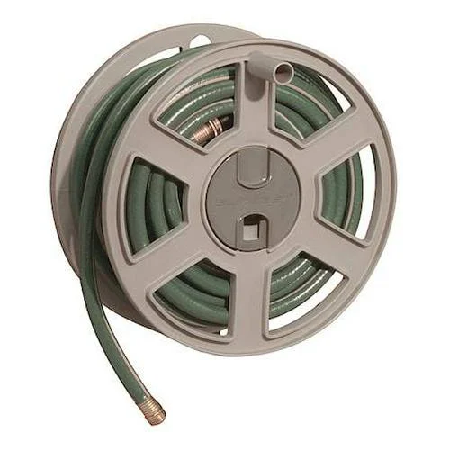 Garden Hose Reel, Wall Mount, 15 in, Resin