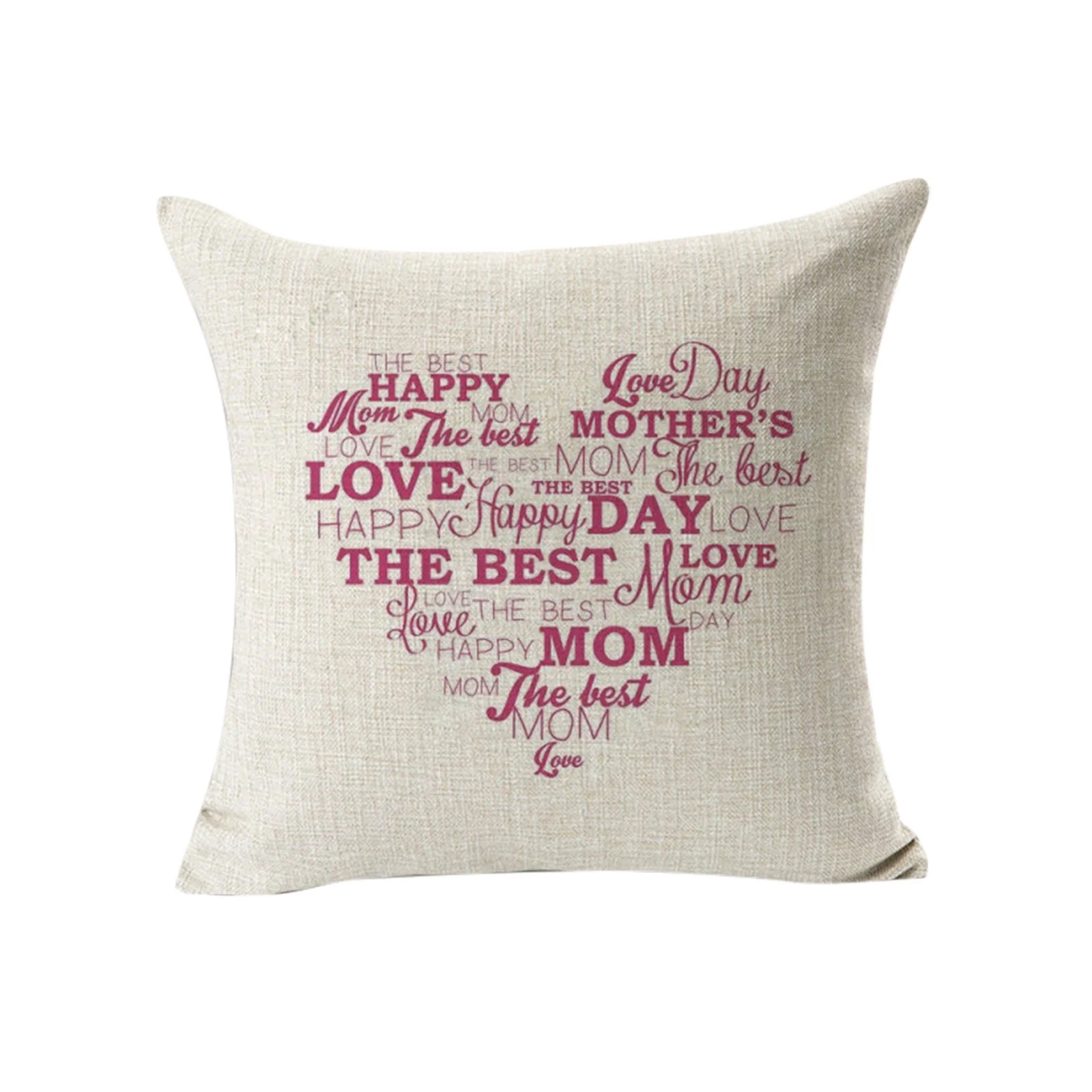 SIfdSeng Silk Body Pillow Case with Zipper Mother Day Linen Sofa Decoration Pillow Case Gift Cushion Cover Waist Pillow Case Letter Pillow Case Boucle Pillow Covers