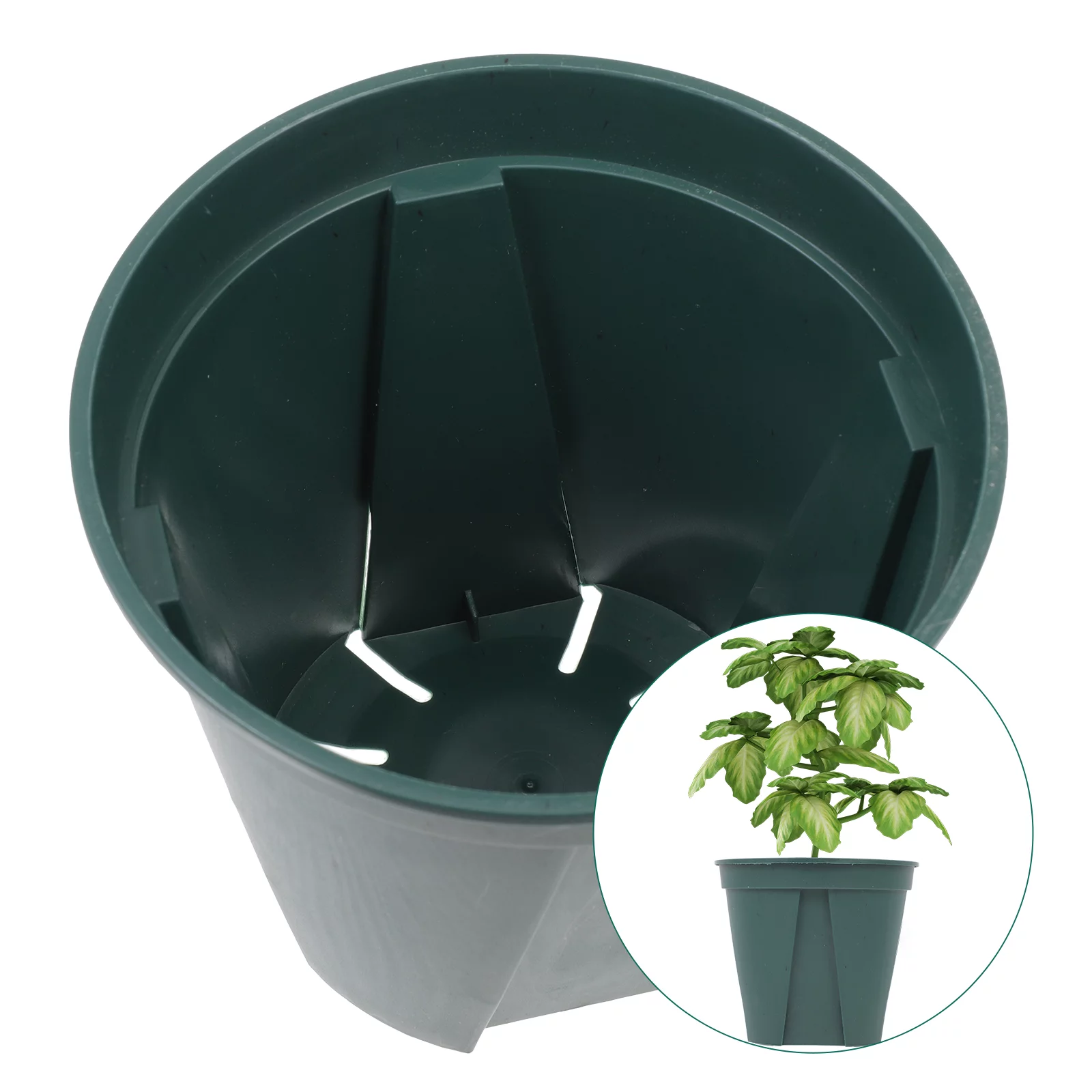 5pcs Plastic Flower Planter Round Root Control Flowerpot Plant Pots Gardening Pots