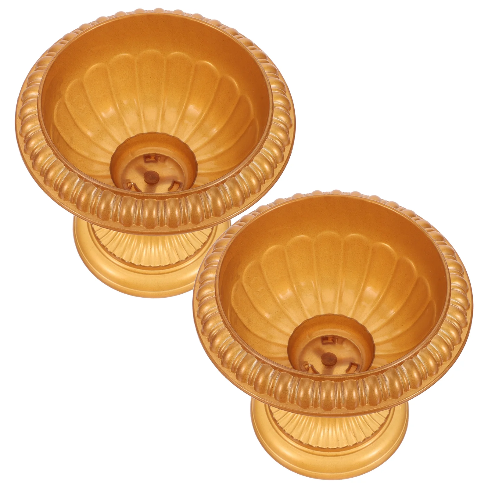 Qumonin 2pcs Urn Planter Flower Pot Pedestals for Home Decor