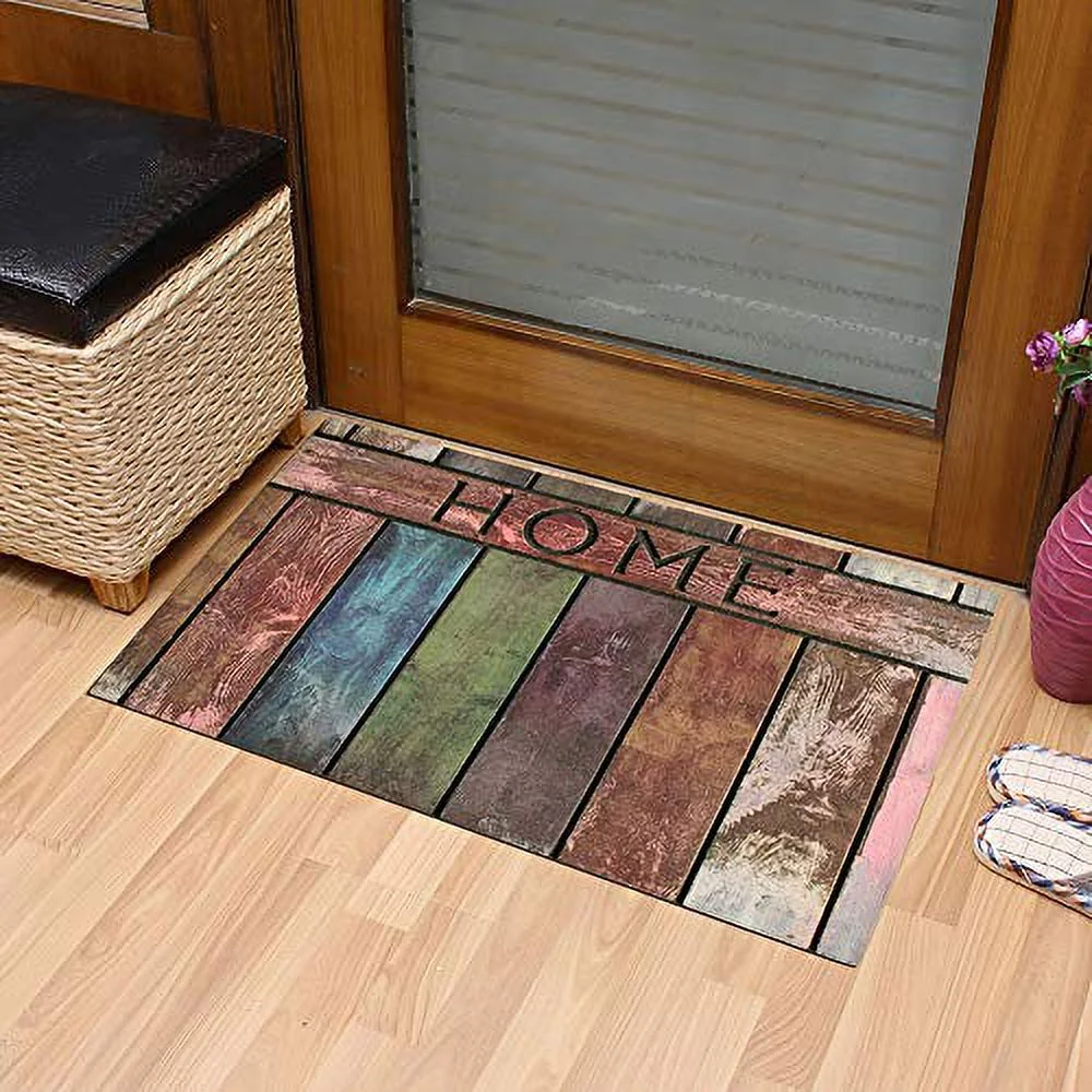 Front Door Mat Entrance Rug Floor Mats, Waterproof Floor Mat Shoes Scraper Doormat, 18''x30'' Patio Rug Dirt Debris Mud Trapper Outdoor Welcome Door Mat Carpet (Home)
