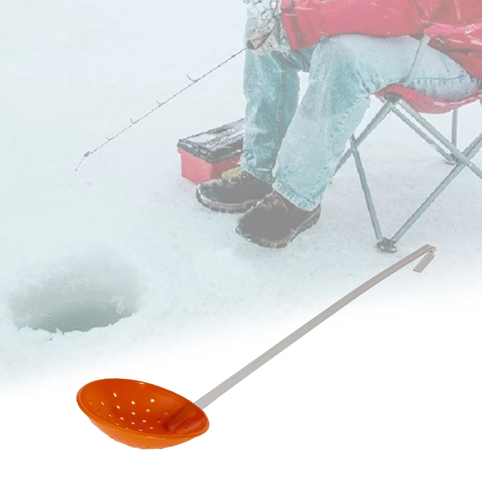 Lightweight Ice Fishing Scooper, Slush , design of hook Fishing red