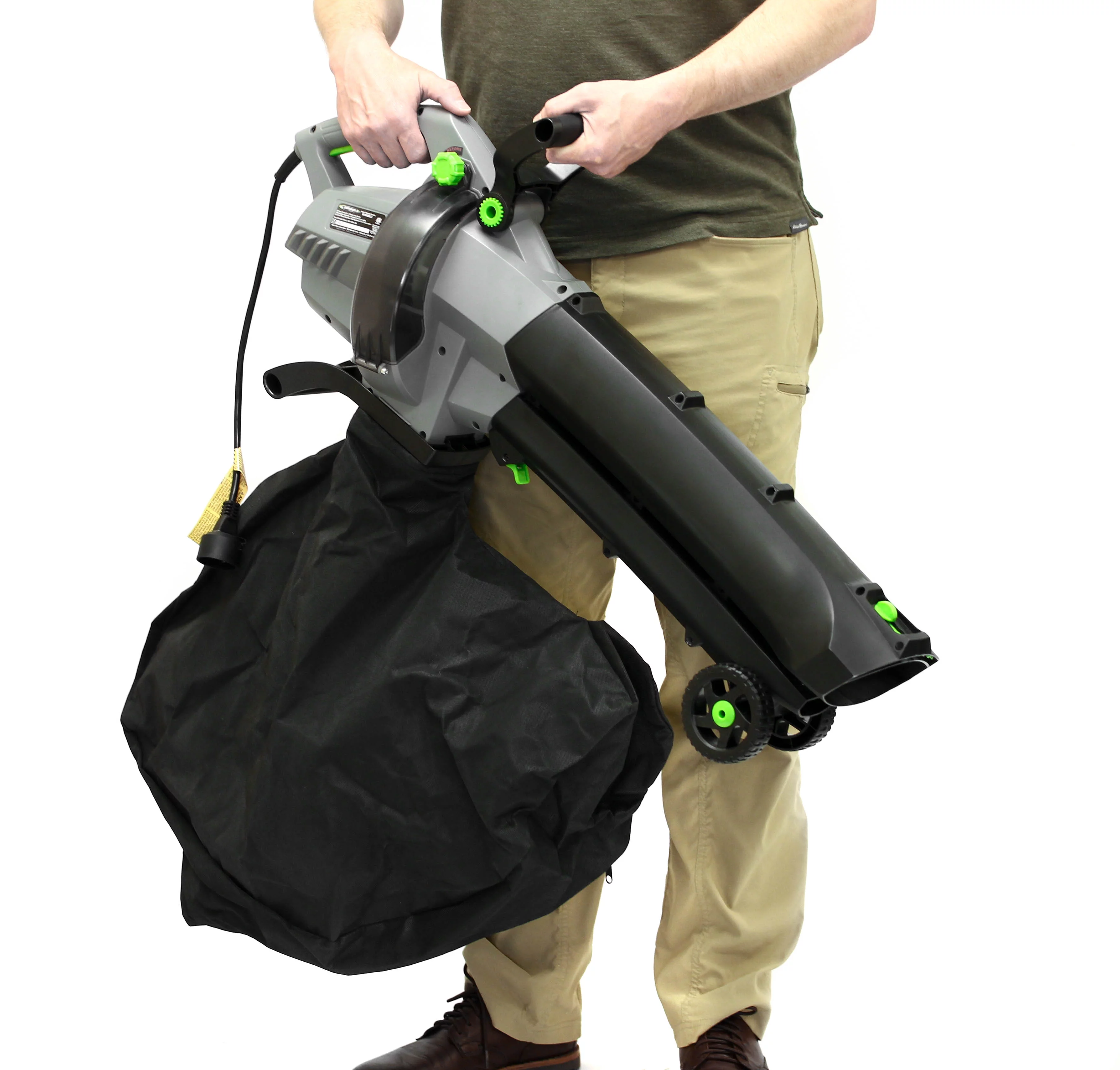 Earthwise 3 in 1 BVM20312 - 12 Amp Corded Blower, Vacuum, Mulcher with Collection bag