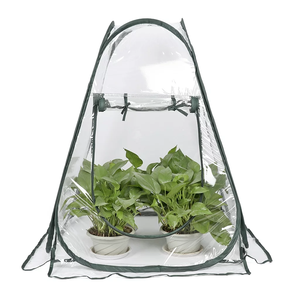 PVC Warm Garden Tier Mini Household Plant Greenhouse Cover Waterproof anti-UV Protect Garden Plants Flowers (without Iron Stand)