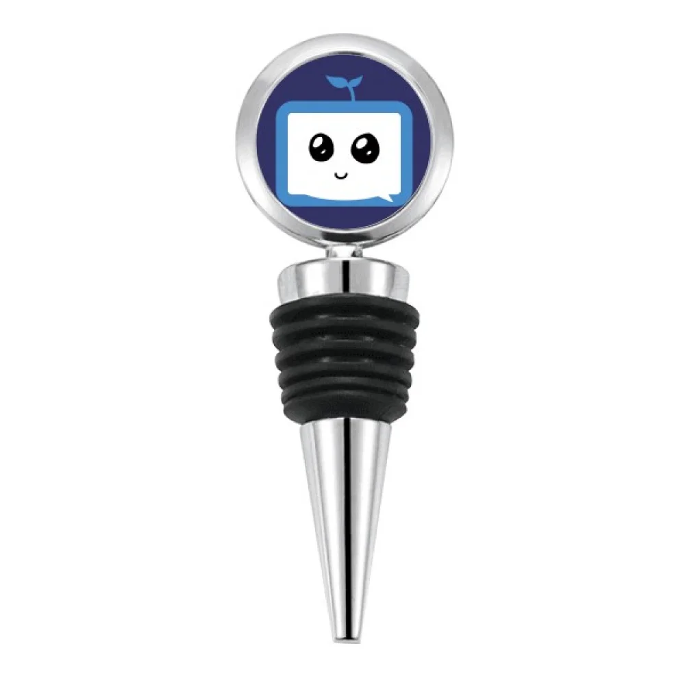 Saplings Sle Small TV Face Original Bottle Stopper Stainless Steel Rubber Reusable