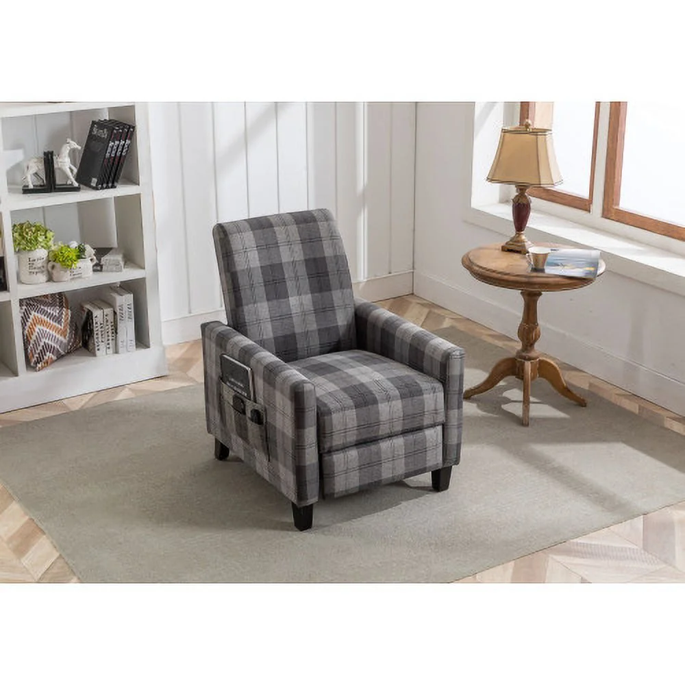 Grey recline chair,The cloth chair is convenient for home use, comfortable and the cushion is soft,Easy to adjust backrest Angle