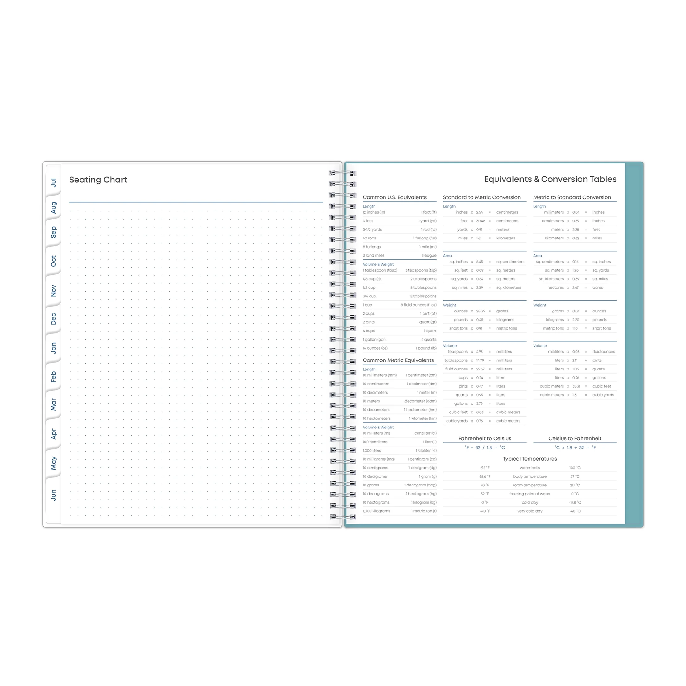 2024-2025 Teacher Lesson Planner, 8.5x11, Blue Sky, Teacher Dots