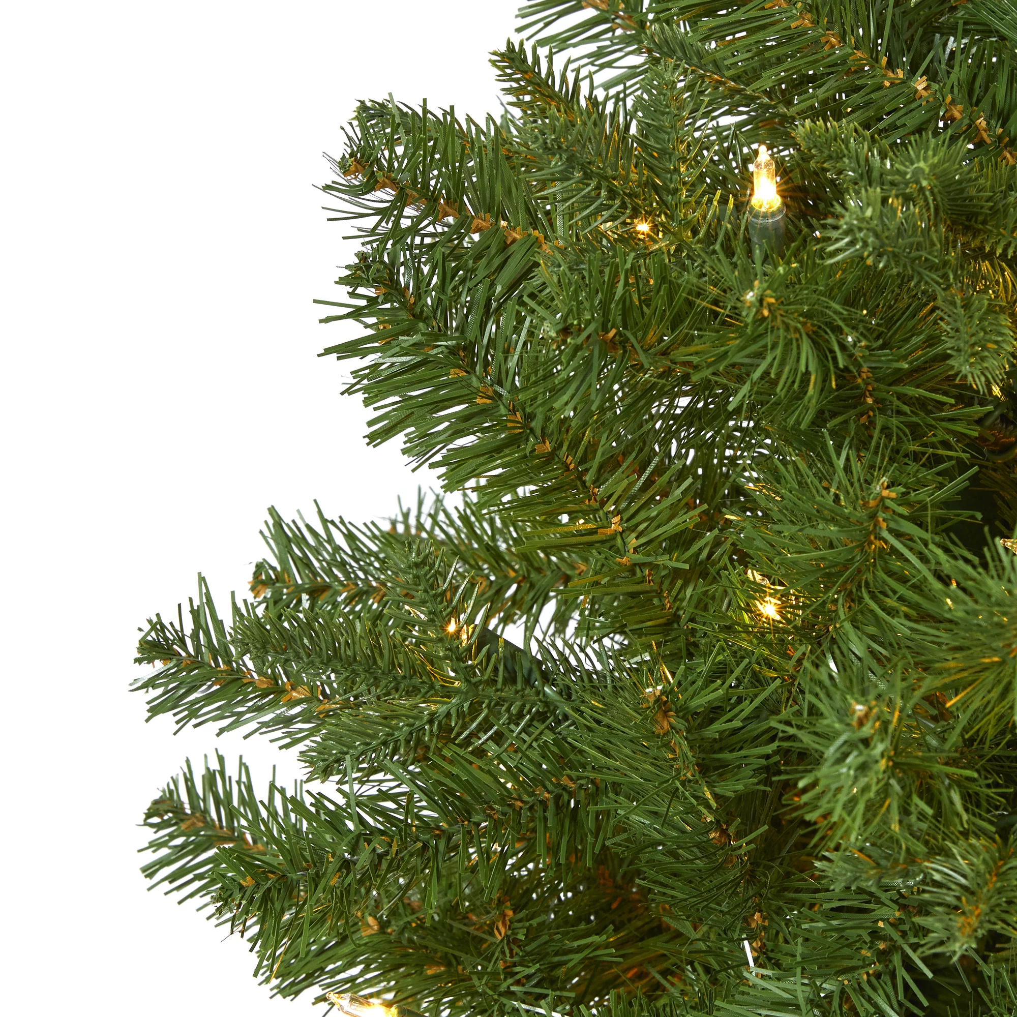 Nearly Natural 5' Pre-Lit Vancouver Spruce Artificial Christmas Tree, Warm White LED Lights